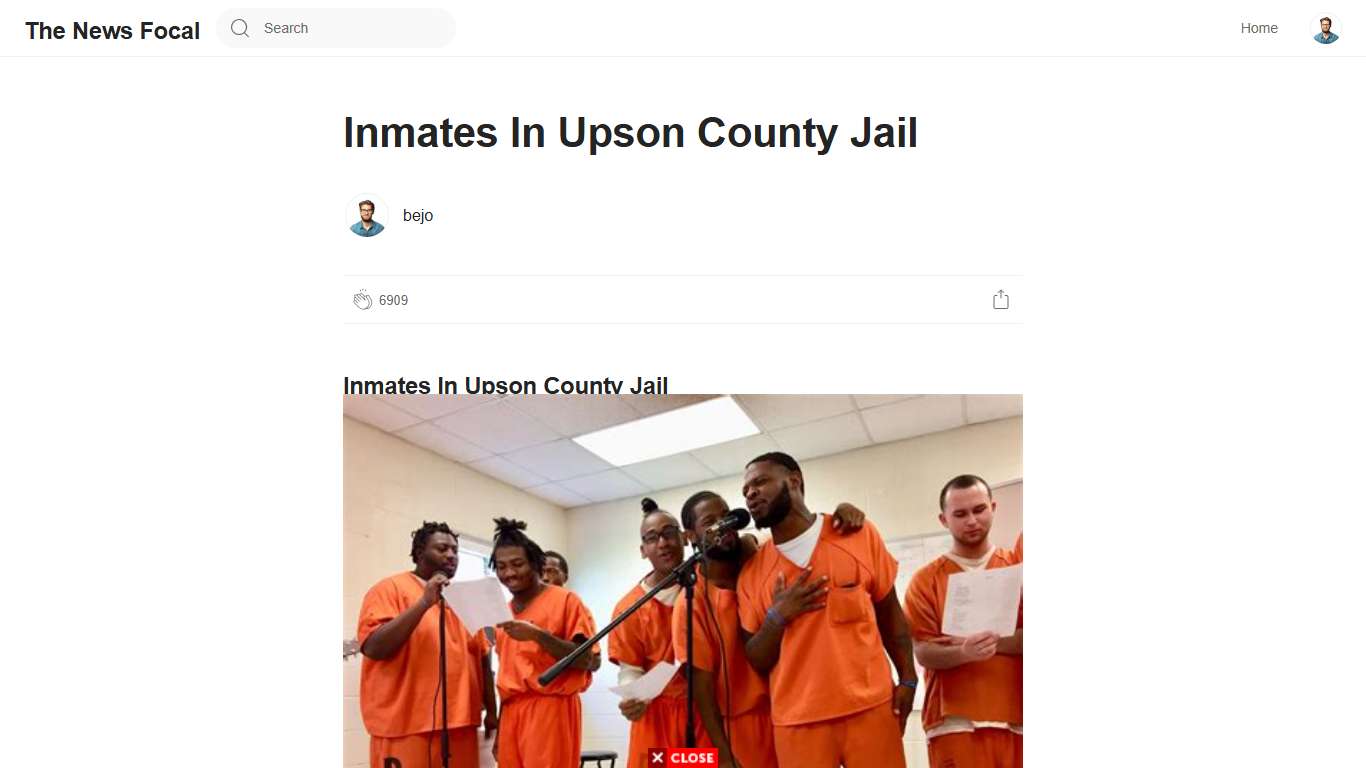 Inmates In Upson County Jail